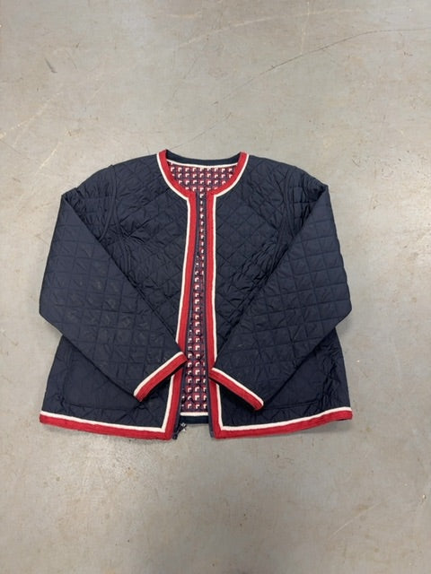Reversible Jacket, no size red, white, blue
