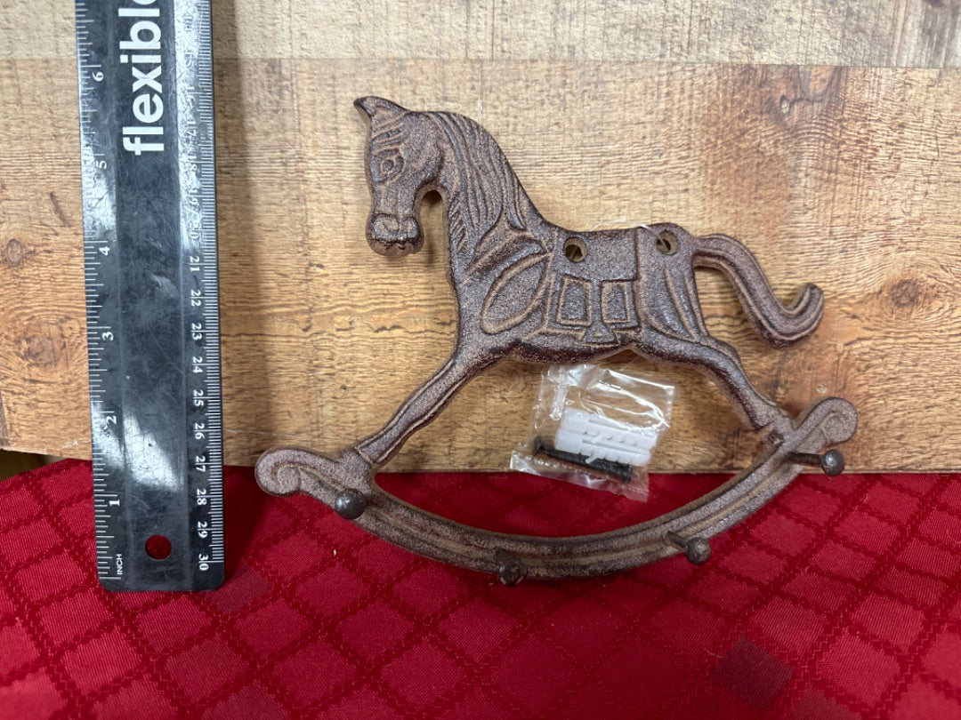 Cast Iron Rocking Horse Key Holder,  Cast Iron