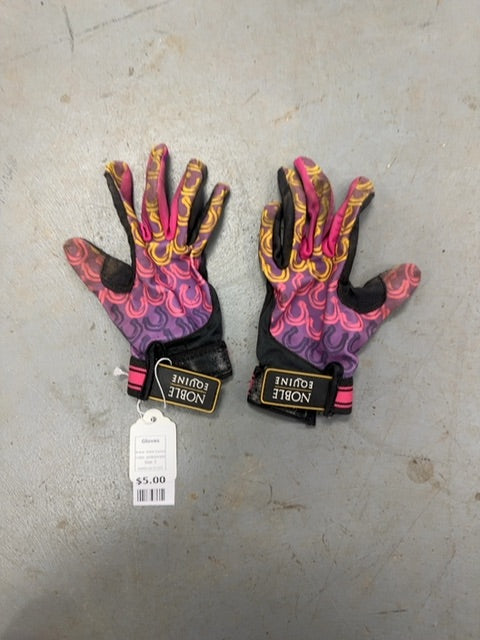 Noble Equine Gloves, 5 pink/purple